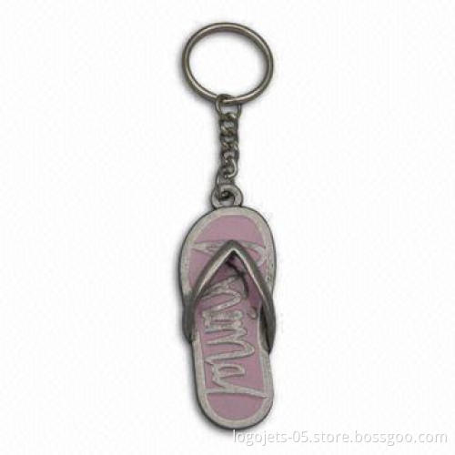 Keychain, Made of Brass or Stainless Steel, Various Designs are Available